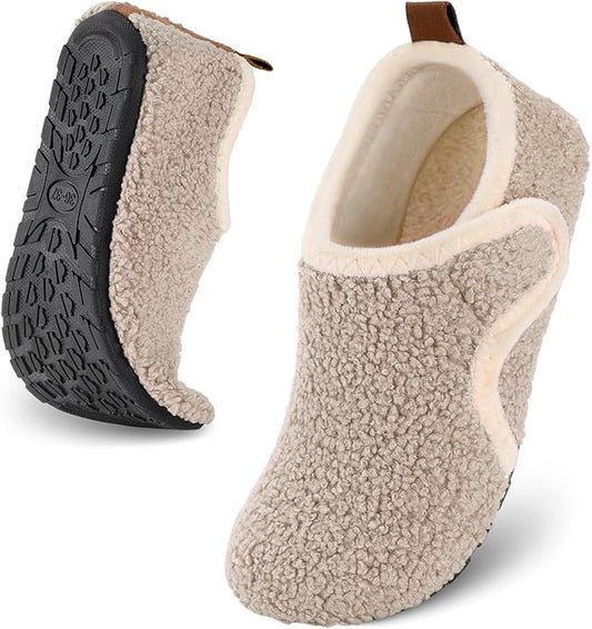 Ultrafun House Slippers for Women Men Slip on Barefoot Slippers Socks Soft Lightweight Rubble Sole House Shoes Indoor/Outdoor