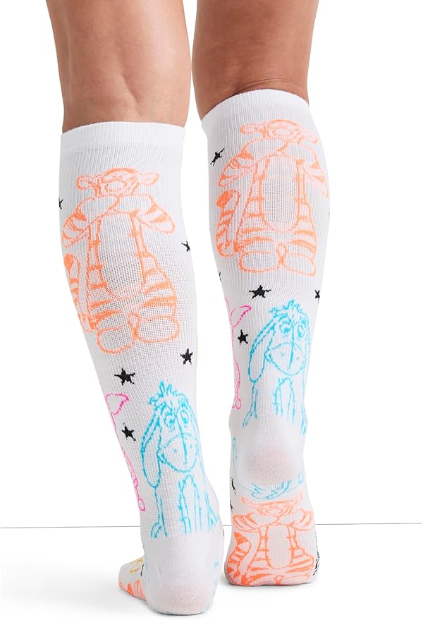 Cherokee Women's 10-15mmHg Compression Socks – Fun Print Knee Highs with Light Support, Soft Feel - PRINTSUPPORT