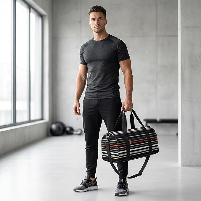 Gym Bag for Men & Women with Shoe Compartment Duffle Bag for Travel Sports Weekender Fitness Overnight