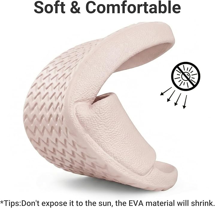 Shower Shoes for Women & Men - Non-Slip House Slippers - Cloud Comfort Slides - Quick-Dry, Arch Support - Perfect for Bathroom, Beach, Pool, Travel