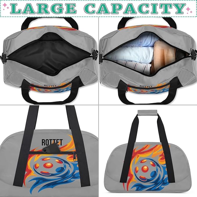 Custom Name Sports Bag for Kids Boys, Personalized Gym Duffel Fitness Travel Weekender Tote Carry-On Training Perform Bag,Gray,Sports American Football