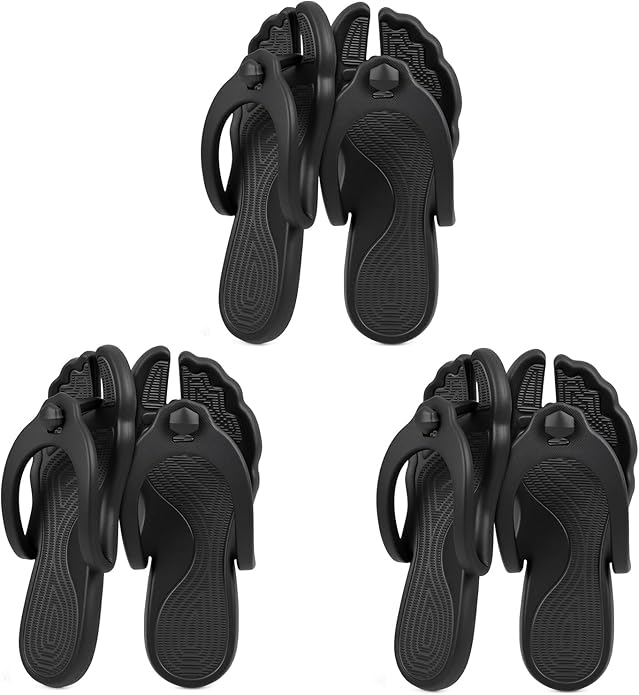 Rosoz Flip Flops for Women Men Foldable Travel Slippers Lightweight Shower Shoes Non-Slip Quick-Dry Bathroom Camp Beach Sandals