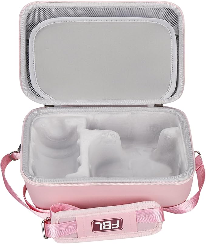 FBLFOBELI EVA Travel Storage Case for Canon EOS Rebel T7 / T8i / T5 / R50 / R100 DSLR Camera with 18-55mm Lens, Camera Protective Waterproof Carrying Bag (Case Only) (Pink)