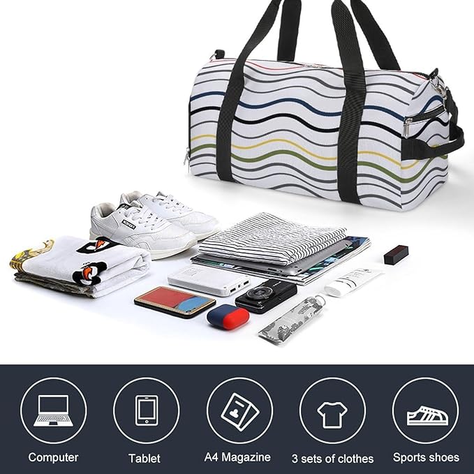 Gym Bag for Men & Women Duffle Bag for Travel with Shoe Compartment Sports Weekender Overnight Bag