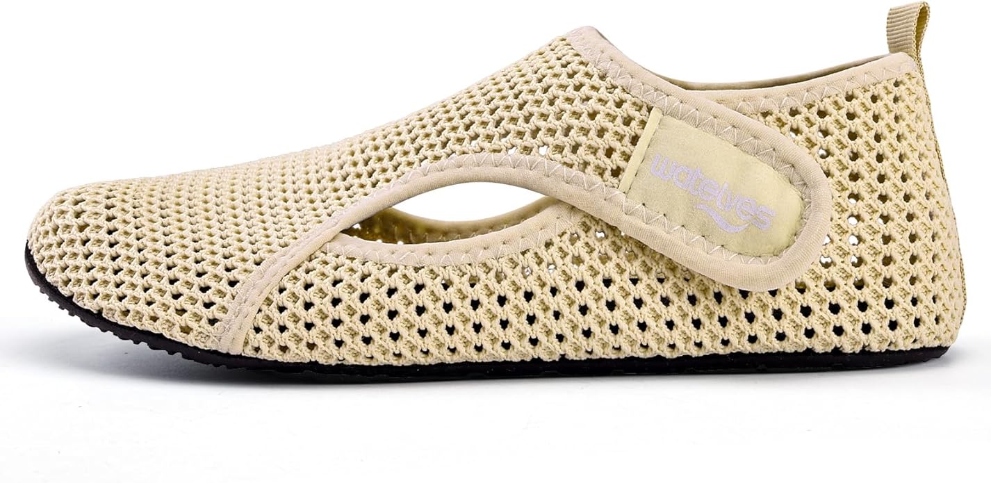 WateLves Water Shoes for Women Men Swim Beach Aqua Socks House Slippers Quick Dry Barefoot Travel Shoes with Adjustable Magic Tape for Pool Diving Boating Yoga