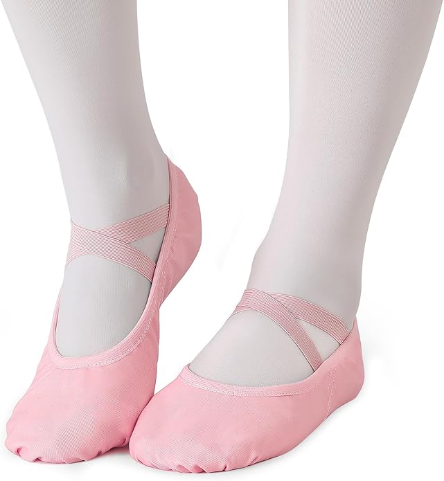 TXJ Sports Ballet Shoes for Women Girls, Women's Ballet Slipper Canvas Dance Shoes Split Sole Yoga Dance Flats