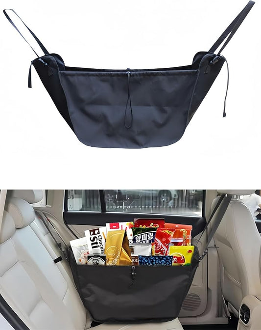 1 Pcs Large Capacity Car Seat Travel Bag, Back Seat Car Organizer, Car Seat Organizer Backseat, Portable Foldable Storage Bag, Reusable Drawstring Trunk Organizer for Driver & Travel