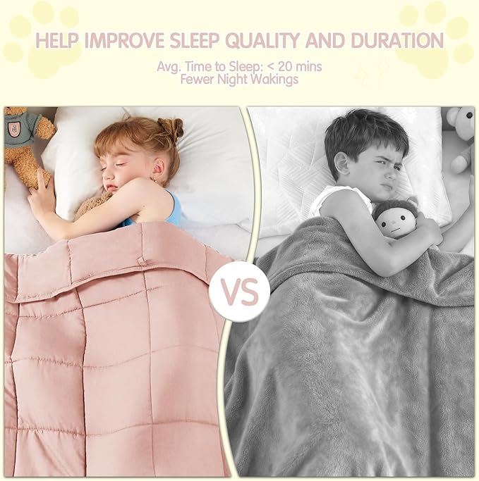 yescool Pink Weighted Blanket 5 Pounds Cooling Weighted Lap Blanket, Heavy Blanket for Sleeping, Weighted Throw Blanket Gifts for 40-60lbs, 36"x48"
