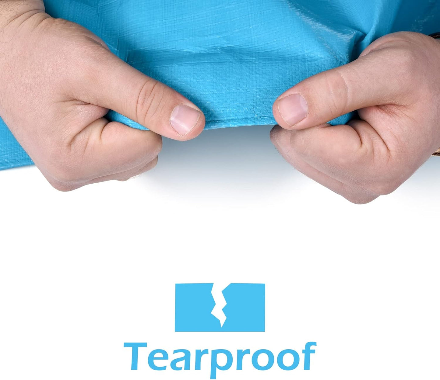 Tarps Heavy Duty Waterproof 8x10-12 mil Thick Camping Tent - Blue Tarp 8x10 UV Resistant, Rip & Tear Proof with Metal Grommets – Multipurpose Use for Camping, Tent, Boat, RV, Car, & Pool Cover