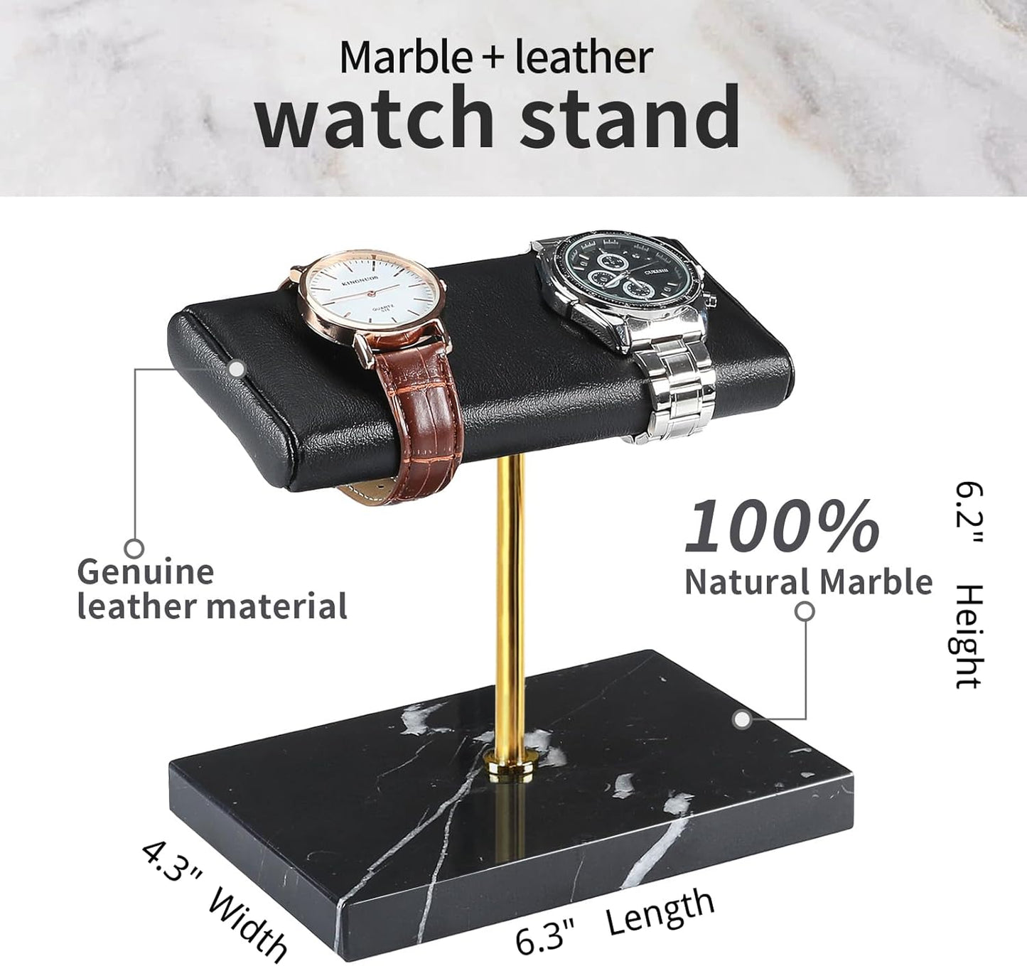 LYS&LYX Watch stand watch display stand watch holder watch Handcrafted watch holder (2--black/glod/black)