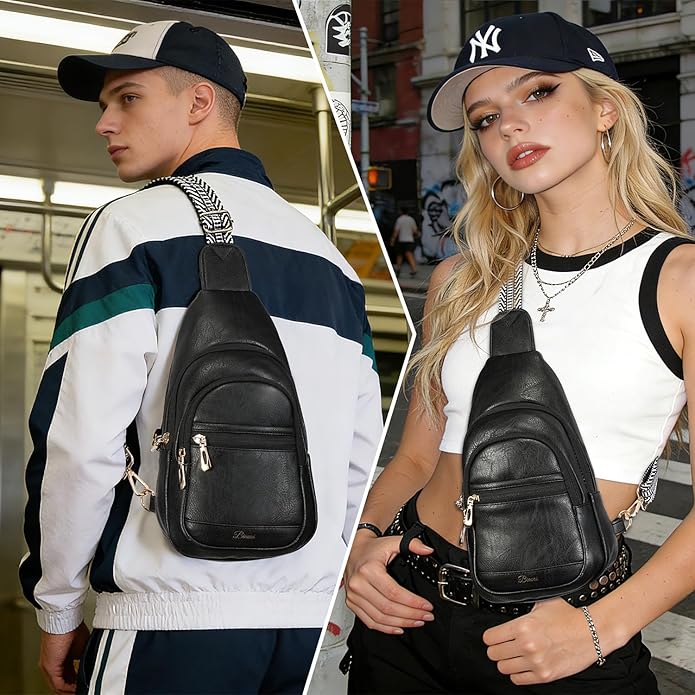 Crossbody Purses Bags for Women Travel, Anti Theft RFID Blocking Sling Chest Bag, Small Vegan Leather Purse for Casual