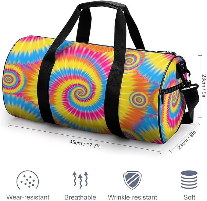 Gym Sports Travel Workout Bag Tie Dye (4) Dance Yoga Gymnastics Bag Basketball Football Weekender Bags for Men Women