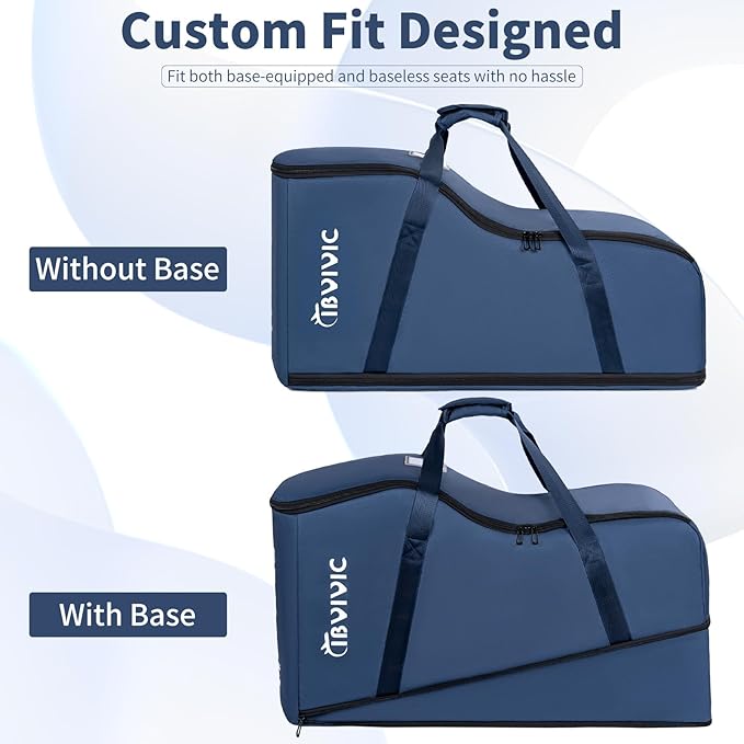 Car Seat Travel Bag Compatible with UPPAbaby Aria and Mesa, Infant Car Seat Travel Bag Car Seat Cover for Airplane Travel (Blue)