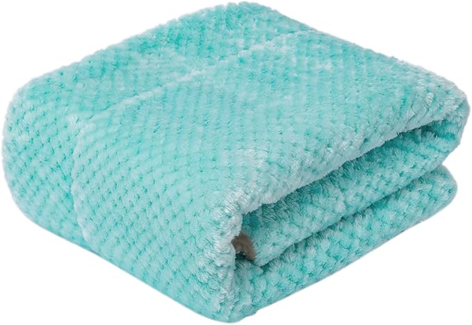 Fuzzy Sherpa Reversible Blanket for Baby, Soft Warm Cozy Coral Fleece Toddler, Infant or Newborn Reversible Blanket for Crib, Stroller, Travel, 30”×40”, Blue Bell