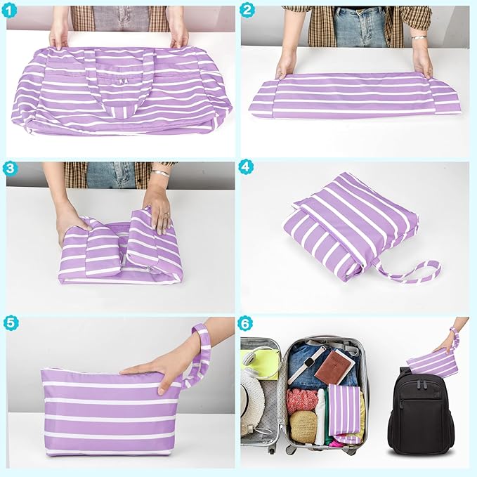 HUANLANG Extra Large Beach Bag Waterproof Beach Totes Bags for Women Men,Pool Bag with Zipper Wet Pocket