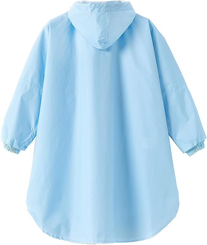 Spmor Kids Lightweight Rain Jackets Hooded Rain Coat Waterproof Rain Poncho