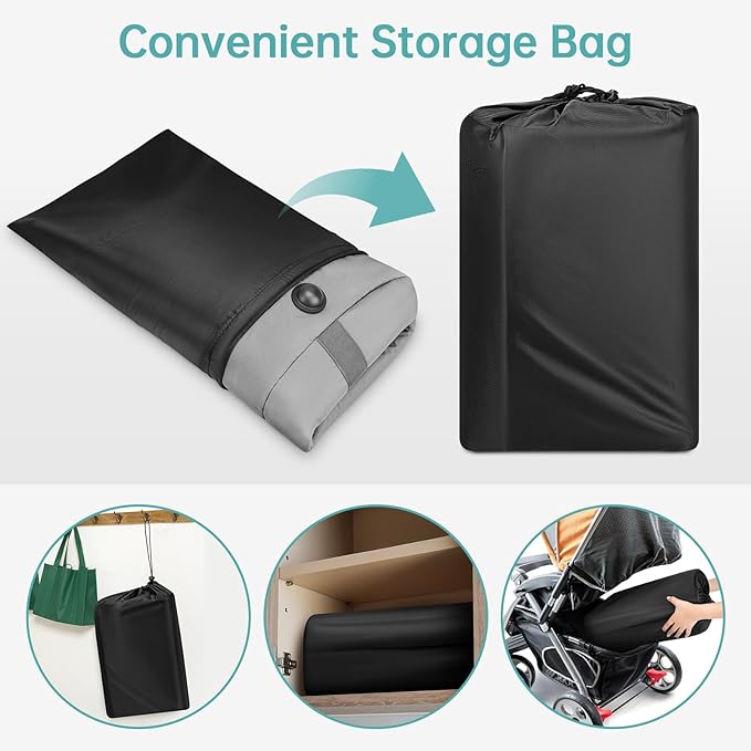 YOREPEK Car Seat Travel Bag for Airplane Compatible with Nuna Pipa Car Seat and Base, Fits for DOONA Stroller without Base, Padded Car Seat Carrier for Airport with 5 Protective Bumper Feet, All Gray