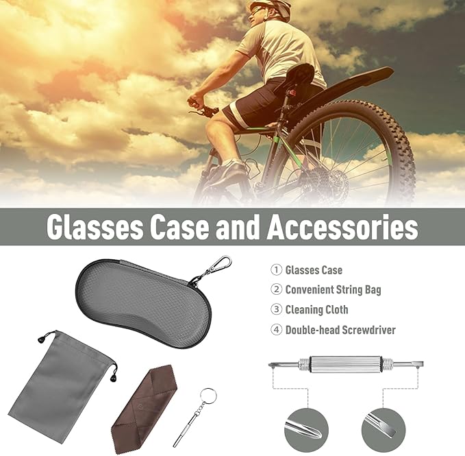 FINTIE Sunglasses Case, Hard EVA Shell Shockproof Sport Glasses Case with Metal Carabiner Travel Zipper Eyeglasses Holder