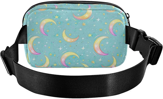Gradient Moons Star Fanny Pack for Women Men Water Resistant Fashion Waist Packs with Adjustable Strap Belt Bag for Travel Workout Jogging Hiking 21219043