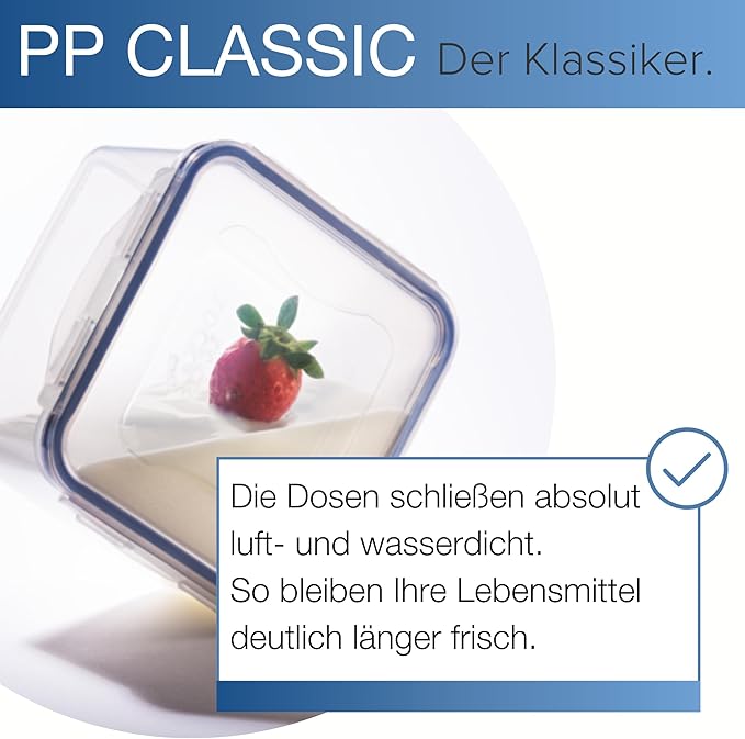 LocknLock Easy Essentials Pantry Rectangular Food Storage Container, 5.5 Cup - Clear (Pack of 3)