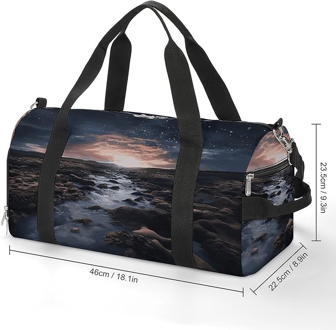 Subtle Atmosphere Gym Bag Lightweight ，Travel Duffle Bag with Shoe Compartment，Gym Bag for Women for Overnight, Weekend, Yoga, Gym, Business Trips, Sport And Hospital.