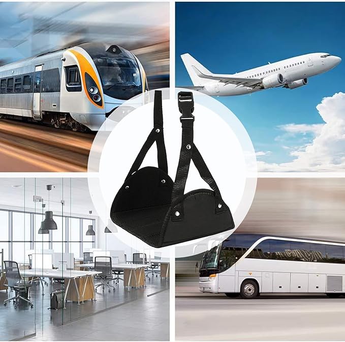Leg Hammock for Airplane Travel, Airplane Foot Hammock Rest for Plane Travel, Breathable Footrest for Work, Trains, Business Trips, Bus, Car Rides, Men, Adults, Home, Sleeping
