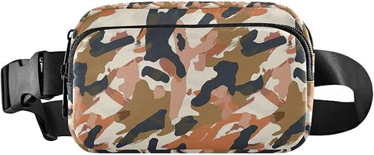 Color Leopard Fanny Pack for Women Men Water Resistant Fashion Waist Packs with Adjustable Strap Belt Bag for Travel Workout Jogging Hiking 21220406