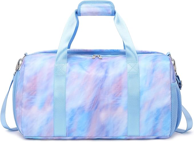Dance Bag for Girls Teen Duffle Gymnastics Overnight Travel Sports Gym Ballet Weekender Sleepover Carry On Bags with Shoe Compartments Water Resistant