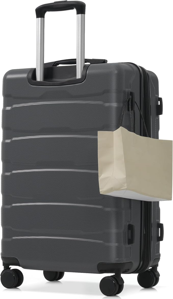 Merax 28 Inch Checked Luggage, Expandable Hardshell Suitcase with Spinner Wheels TSA Lock, Lightweight Scratch-Resistant ABS for Business Travel, Weekend Trips, Long Vacations