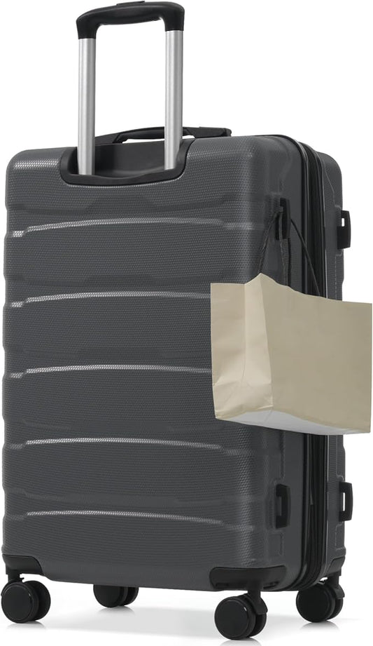 Merax 28 Inch Checked Luggage, Expandable Hardshell Suitcase with Spinner Wheels TSA Lock, Lightweight Scratch-Resistant ABS for Business Travel, Weekend Trips, Long Vacations