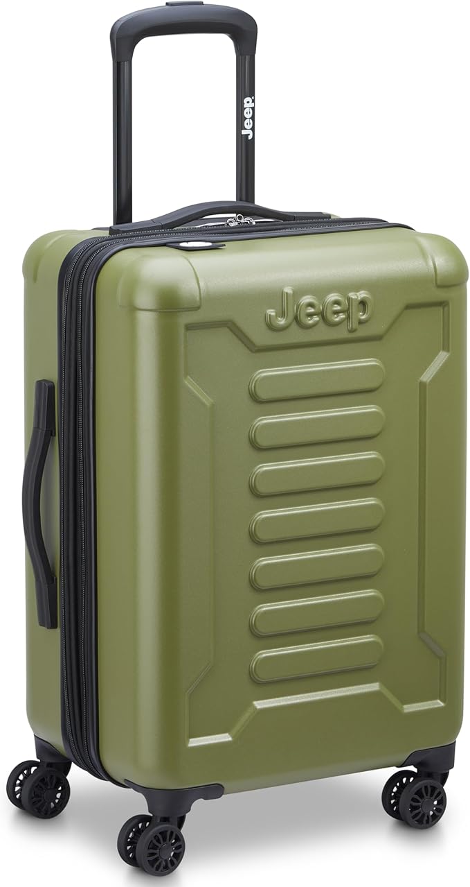 Jeep JH004C Hardside Expandable Luggage with Spinner Wheels (Avocado, Carry-On 20 Inch)