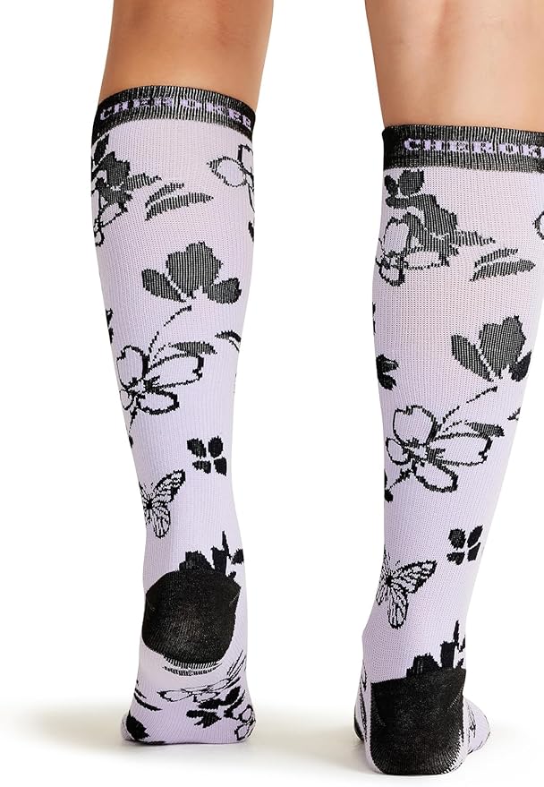 Cherokee Women's 10-15mmHg Compression Socks – Fun Print Knee Highs with Light Support, Soft Feel - PRINTSUPPORT