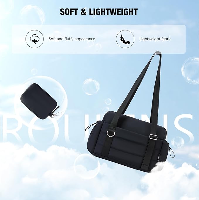 ROULENS Small Gym Bag for Women 2 Set Mini Gym Duffle Bag with Wet Compartment and Coin Wallet, Gym Tote Bag for Workout/Sport/Travel