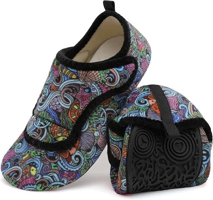 BARERUN Slippers for Women Men Wide House Diabetic Shoes for Women Men Warm Arthritis Edema Swollen Neuropathy Socks Slip on Adjustable Fuzzy Comfy Soft Womens Mens Bedroom Sliipers