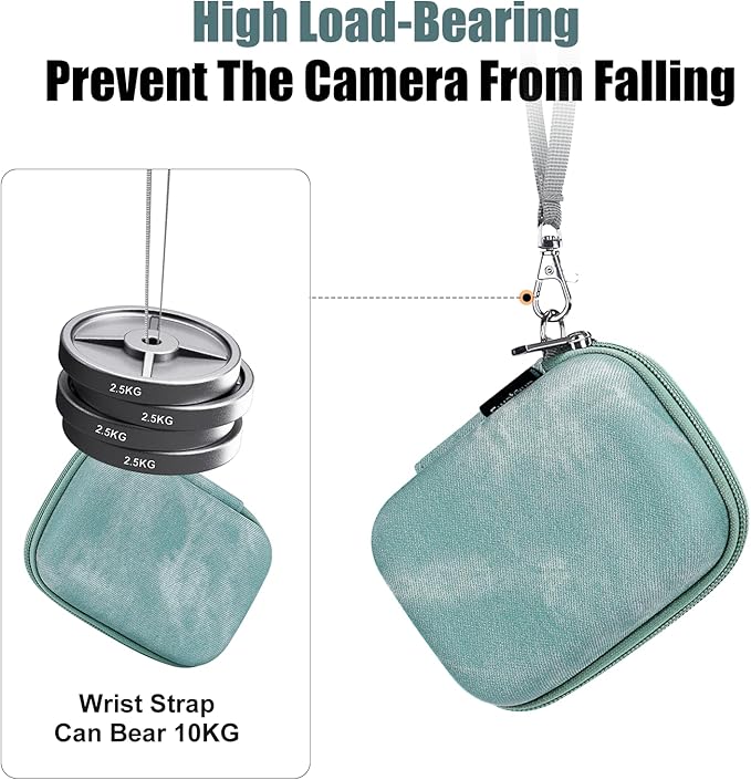 Cwatcun Carrying & Protective Case for Digital Camera, Small Camera Pouch for AbergBest 2.7" LCD Kodak Pixpro/Canon PowerShot ELPH 180/190 / DSCW830 Travel Cameras, Waterproof Shockproof Case，Grey