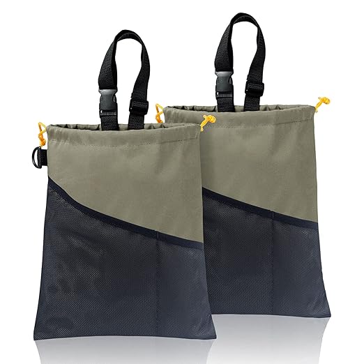 GNEGNI 2PCS Car Garbage Can, Hanging Car Trash Bag with Waterproof Leakproof Lining