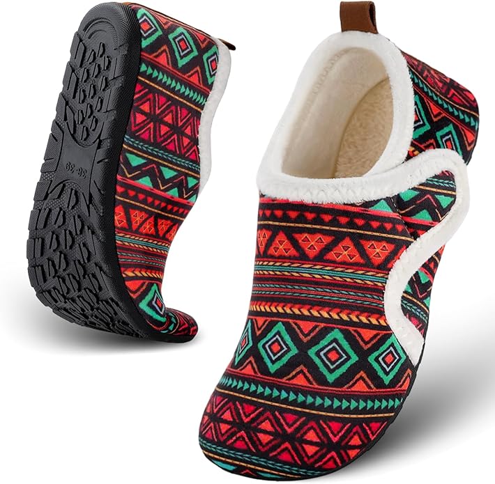Ultrafun House Slippers for Women Men Slip on Barefoot Slippers Socks Soft Lightweight Rubble Sole House Shoes Indoor/Outdoor