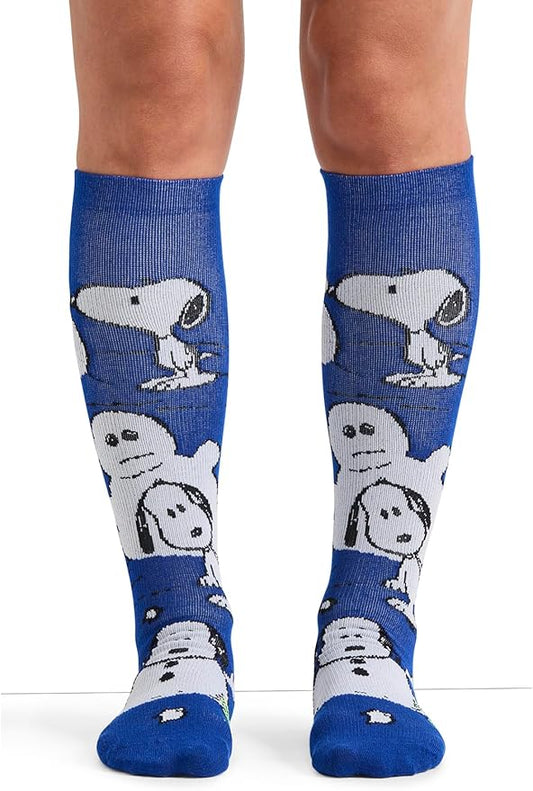 Cherokee Women's 10-15mmHg Compression Socks – Fun Print Knee Highs with Light Support, Soft Feel - PRINTSUPPORT