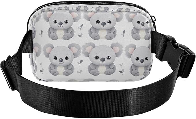 Cute Koala Fanny Pack for Women Men Water Resistant Fashion Waist Packs with Adjustable Strap Belt Bag for Travel Workout Jogging Hiking 21219808
