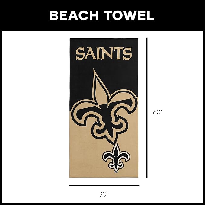 Northwest NFL Oversized Microfiber Beach Towel, 60 x 70 Inches – Quick Dry, Sand Resistant, Lightweight, Highly Absorbent, Shibori Design