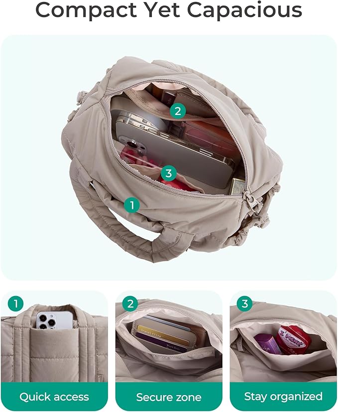 BAGSMART Reiki Gym Bag for Women, Mini/Medium Crossbody Bags for Women, 5L Dance Bag with Detachable Strap, 15L Yoga Mate Bag with Wet & Dry Pocket