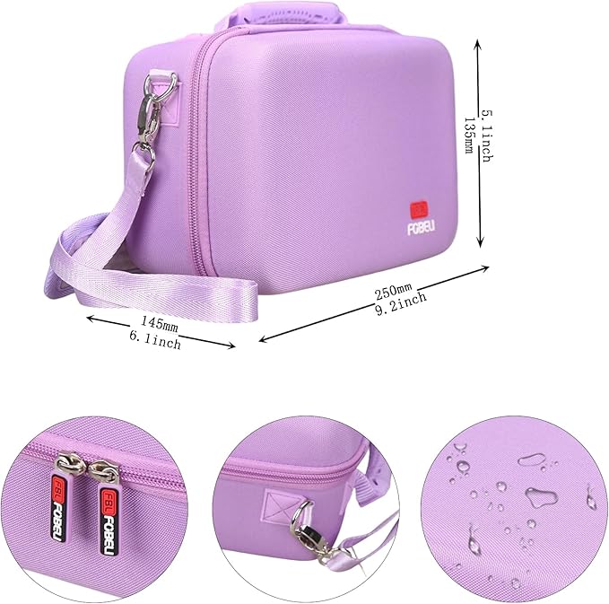 FBLFOBELI EVA Travel Storage Case for Canon EOS Rebel T7 / T8i / T5 / R50 / R100 DSLR Camera with 18-55mm Lens, Camera Protective Waterproof Carrying Bag (Case Only) (Purple)