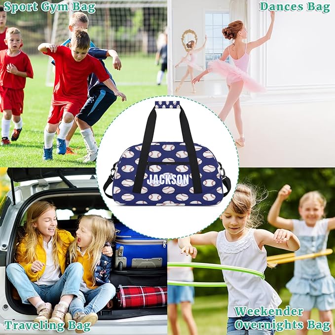 Custom Basketball Gym Duffel for Kids Boys,Personalized Duffel Bag Overnight Bags for Travel Weekender Practice