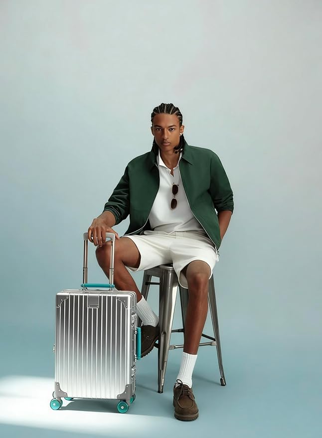 Aluminum Luggage 28inch – 2026 Upgrade Zipperless Suitcase with TSA Lock, 360° Silent Spinner Wheels – Premium Aluminum-Magnesium Alloy Suitcase for Modern Travelers