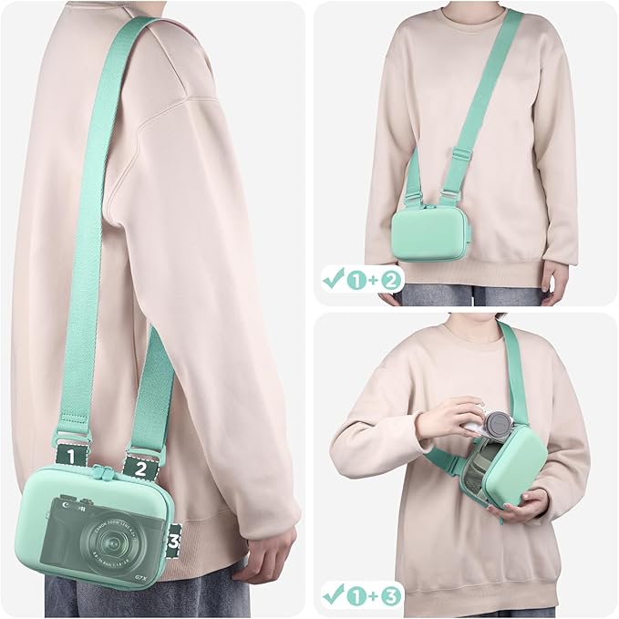 Digital Camera Case, Protective & Lightweight Camera Case with 3 Carrying Ways, Waterproof & Shockproof Small Camera Bag