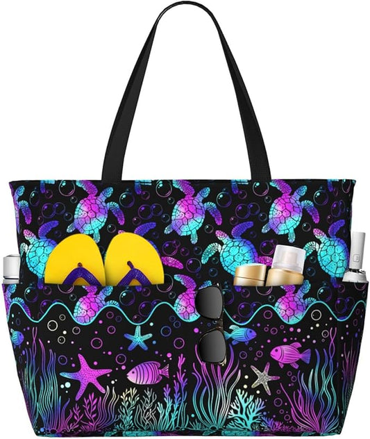 Extra Large Beach Bags For Women, Waterproof Beach Totes Bags For Women, Lightweight Foldable Pool Bag With Zipper