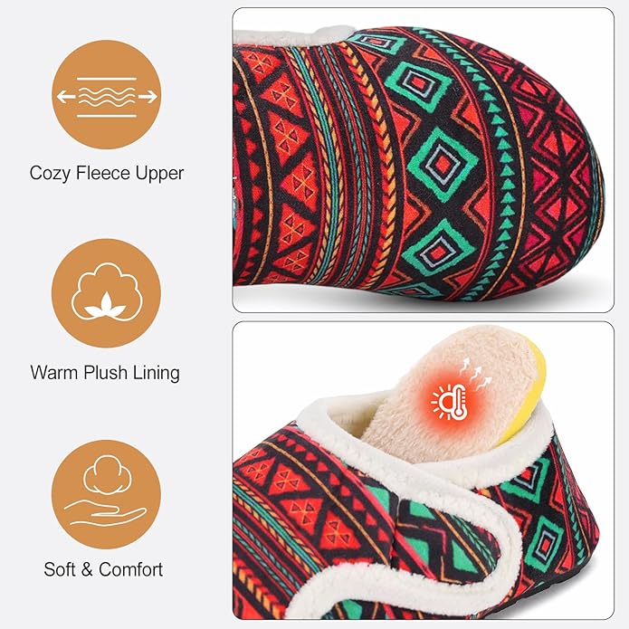 Ultrafun House Slippers for Women Men Slip on Barefoot Slippers Socks Soft Lightweight Rubble Sole House Shoes Indoor/Outdoor