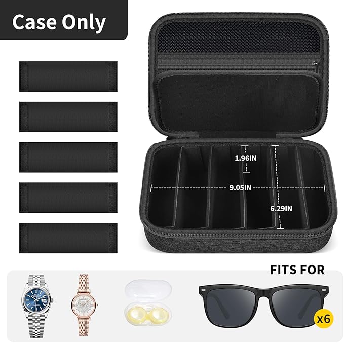 Travel Sunglass Organizer Case for Quay Polarized Sunglasses Men Women, Trendy Glasses Storage Box (Bag Only)