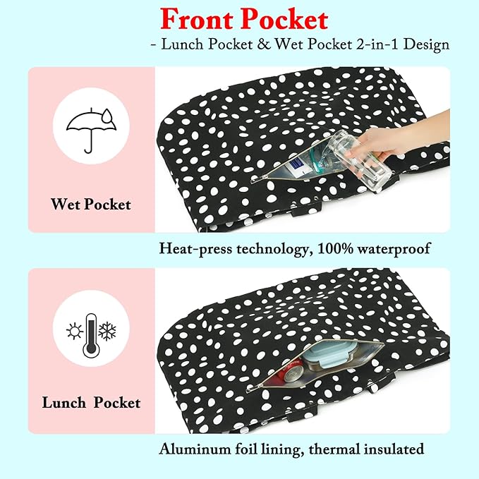 Large Canvas Beach Bag for Women, Beach Bags Waterproof Sandproof with Zipper & Wet Bag Cruise Essentials