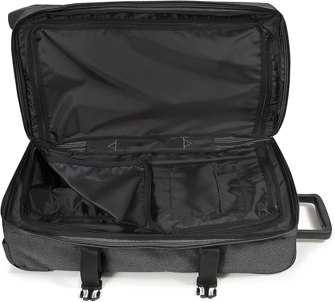 Eastpak Tranverz M – 78L Large Wheeled Luggage with Dual Compartments, TSA Lock, Compression Straps & Smooth-Wheeling System, Black Denim